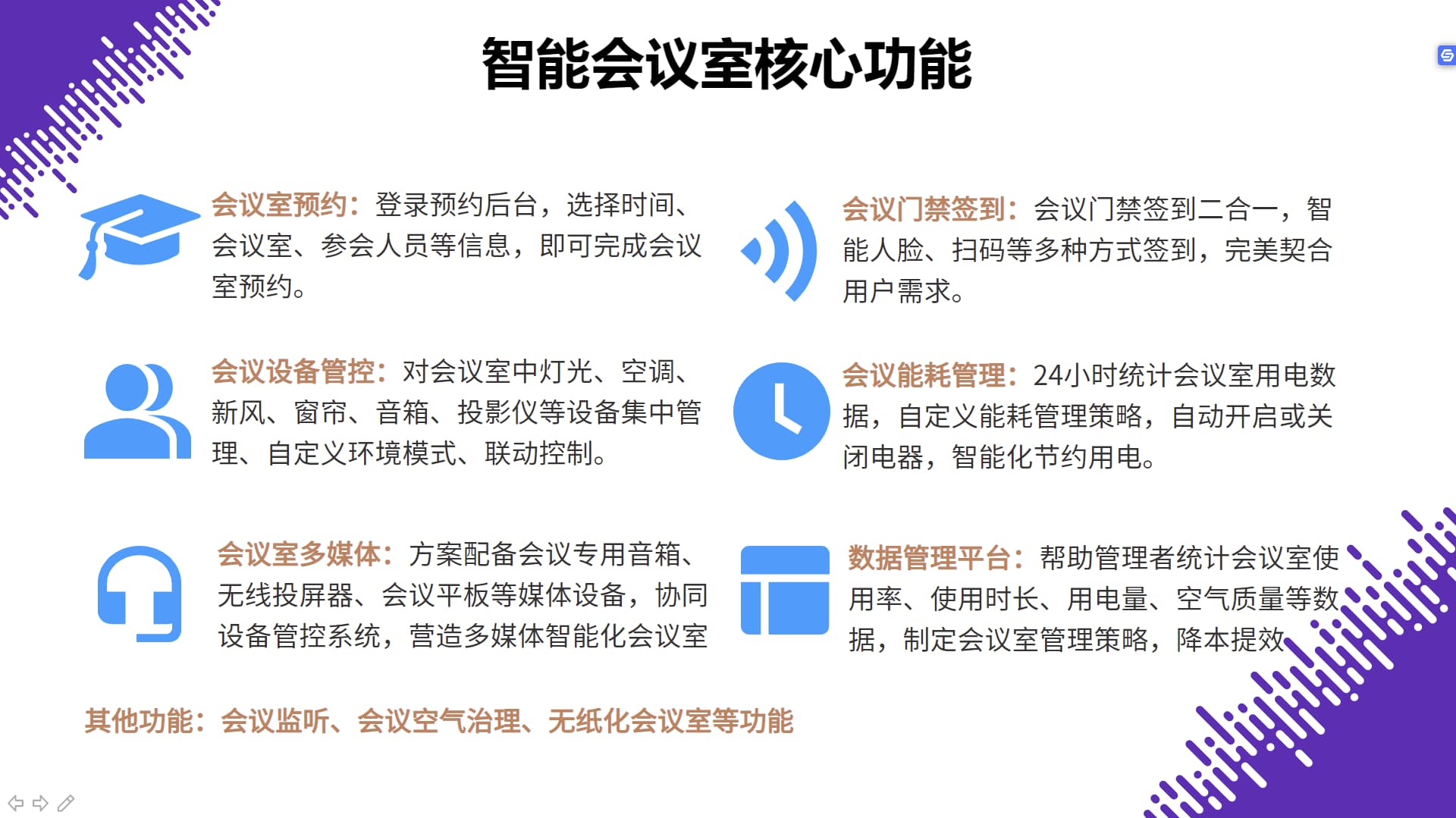 智能物聯(lián)網(wǎng)會議室方案核心功能